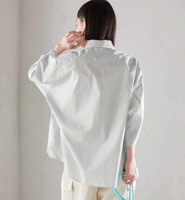 SHIPS for women「SHIPS Primary Navy Label:〈手洗い可能〉レギュラー カラー ワイド シャツ」|シャツ・ブラウス|