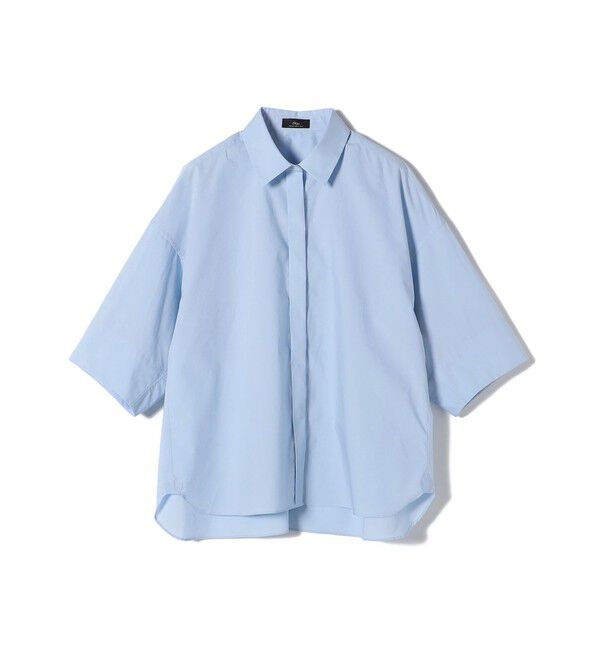 SHIPS for women「SHIPS Primary Navy Label:〈手洗い可能〉レギュラー カラー ワイド シャツ」|シャツ・ブラウス|サックスブルー