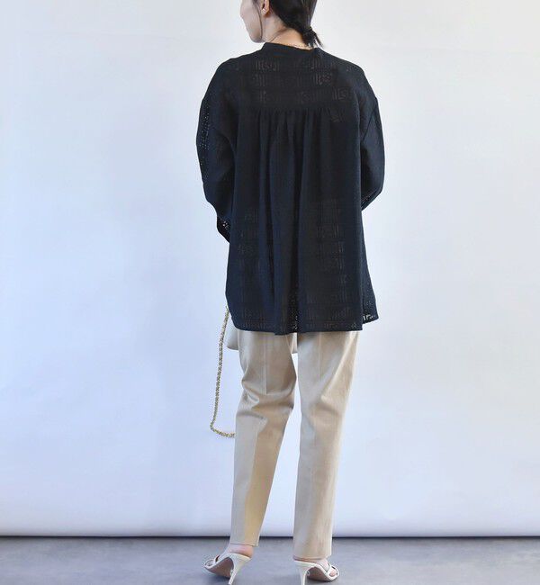 quaranciel「quaranciel:〈洗濯機可能〉コットン サテン スリム テーパード パンツ」|その他|