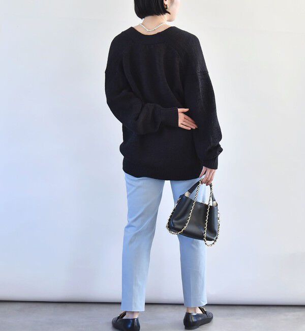 quaranciel「quaranciel:〈洗濯機可能〉コットン サテン スリム テーパード パンツ」|その他|