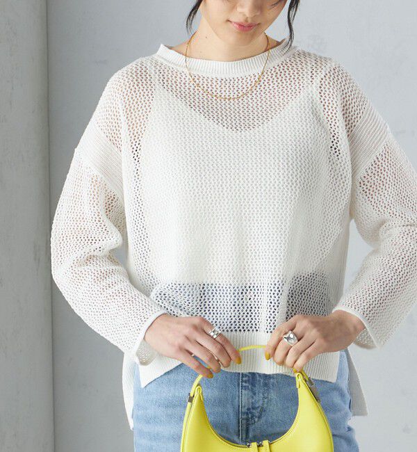 SHIPS for women「〈手洗い可能〉メッシュ ニット ◇」|ニット・セーター|