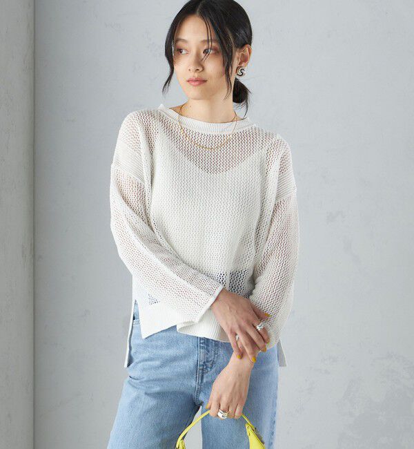 SHIPS for women「〈手洗い可能〉メッシュ ニット ◇」|ニット・セーター|