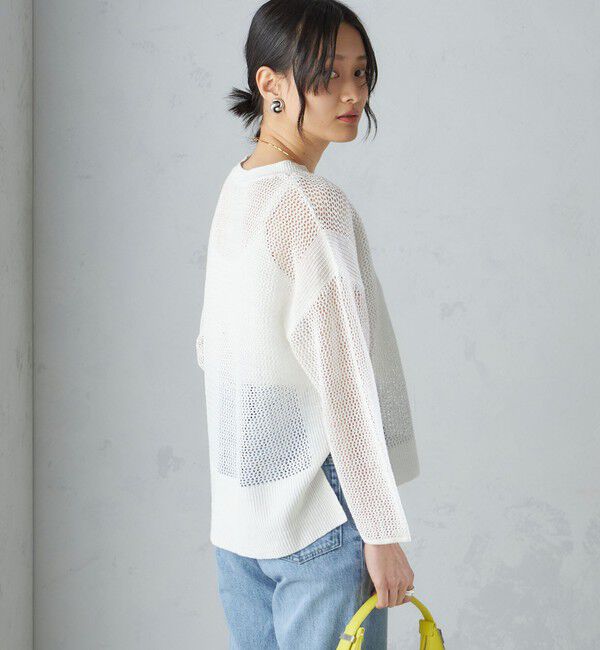 SHIPS for women「〈手洗い可能〉メッシュ ニット ◇」|ニット・セーター|