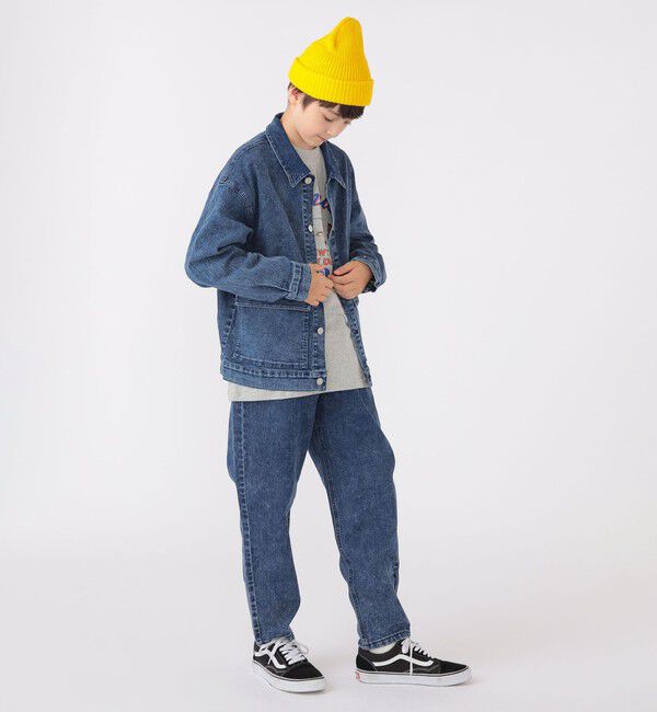 SHIPS KIDS「SHIPS KIDS:140～160cm / ジャージー ライク デニム パンツ」|デニム|