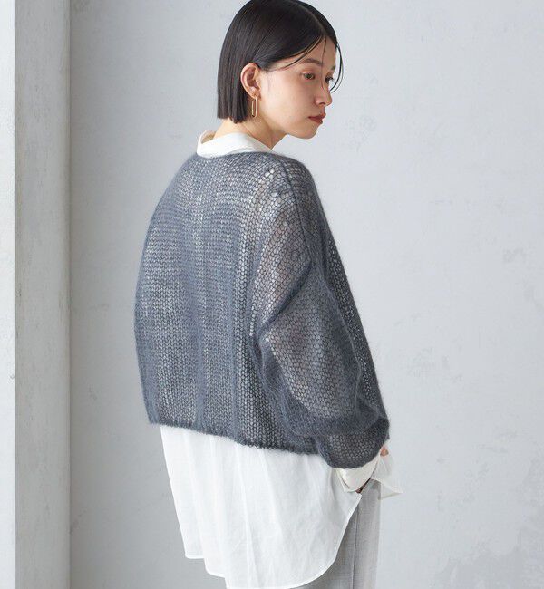 SHIPS for women「モヘヤ メッシュ プルオーバー」|ニット・セーター|