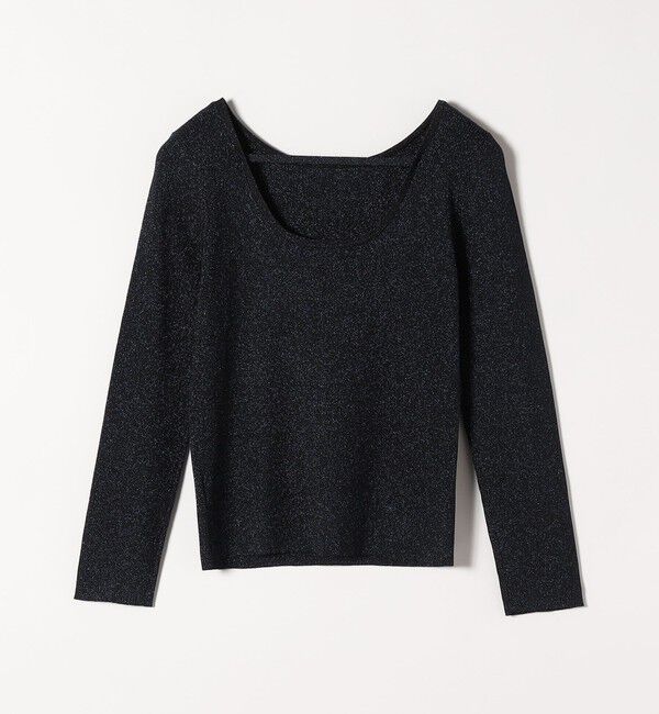 quaranciel「quaranciel:〈手洗い可能〉コンパクト リブ バックオープン ラメ  ニット」|ニット・セーター|