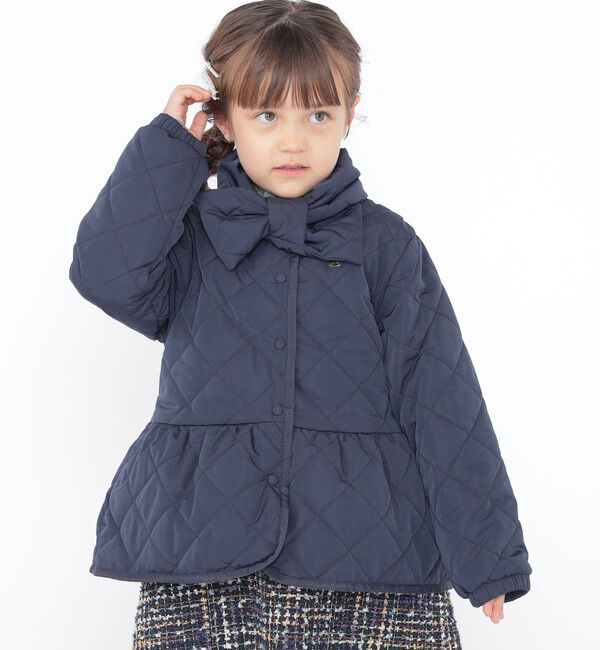 SHIPS KIDS「SHIPS KIDS:100～130cm /〈撥水/洗濯機可能〉キルト ペプラム ジャケット」|その他|