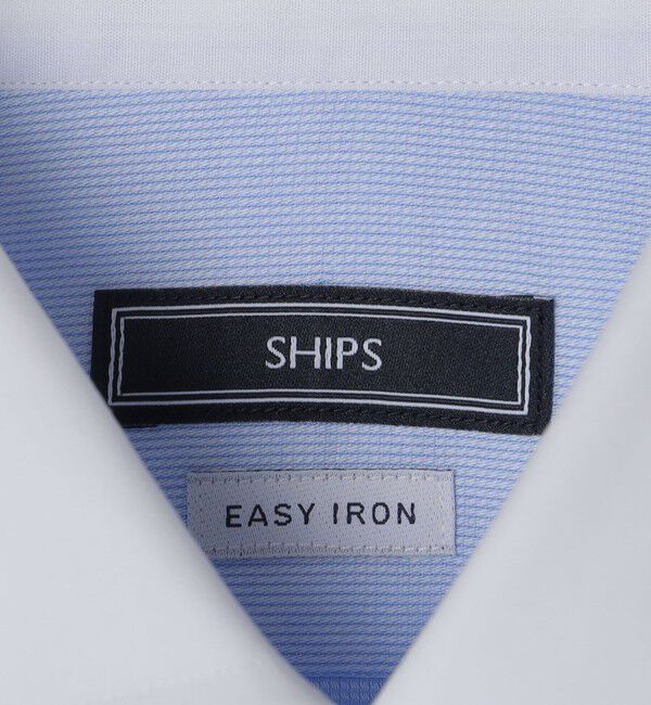 SHIPS「SHIPS: イージーアイロン ピケ ワイドカラー クレリック シャツ」|シャツ・ブラウス|