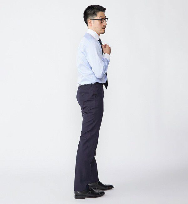 SHIPS「SHIPS: イージーアイロン ピケ ワイドカラー クレリック シャツ」|シャツ・ブラウス|