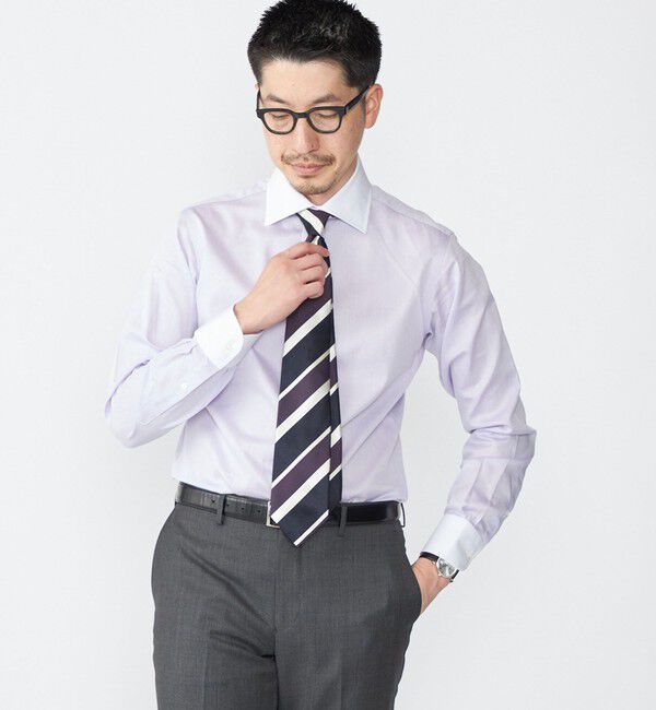 SHIPS「SHIPS: イージーアイロン ピケ ワイドカラー クレリック シャツ」|シャツ・ブラウス|