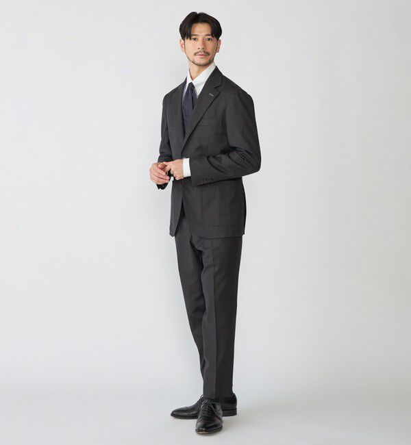 SHIPS「SHIPS: 〈セットアップ対応/手洗い可能〉ウォッシャブル サキソニー セットアップ スラックス」|スラックス|