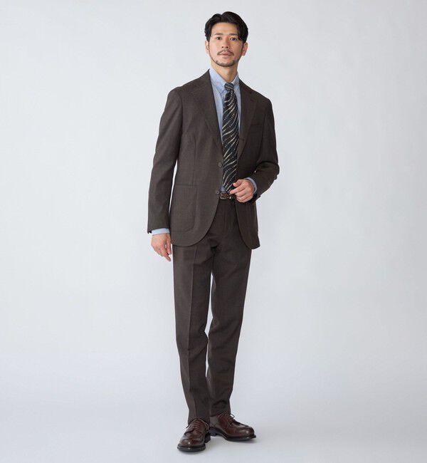 SHIPS「SHIPS: 〈セットアップ対応/手洗い可能〉ウォッシャブル サキソニー セットアップ スラックス」|スラックス|