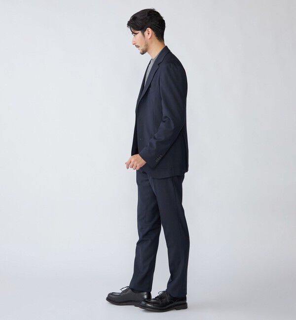 SHIPS「SHIPS: 〈セットアップ対応/手洗い可能〉ウォッシャブル サキソニー セットアップ スラックス」|スラックス|