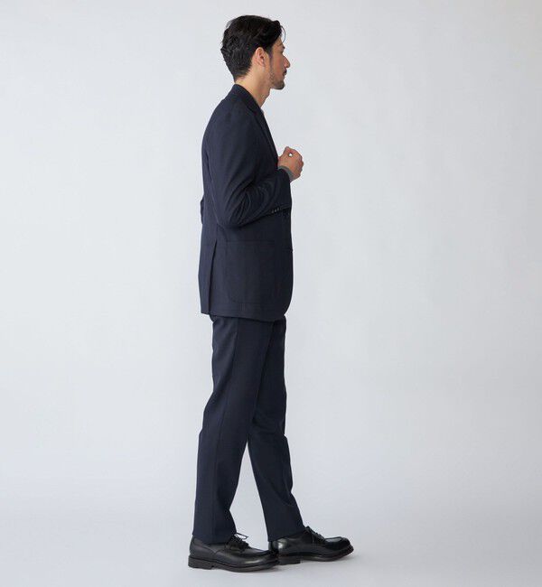 SHIPS「SHIPS: 〈セットアップ対応/手洗い可能〉ウォッシャブル サキソニー セットアップ スラックス」|スラックス|