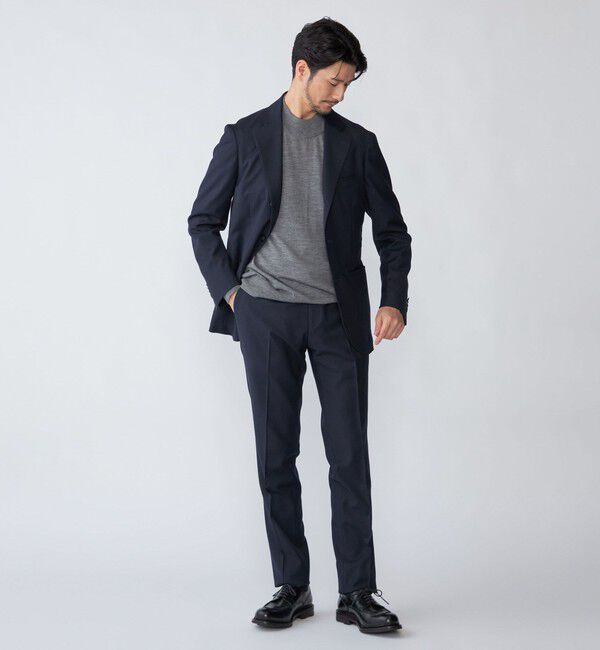 SHIPS「SHIPS: 〈セットアップ対応/手洗い可能〉ウォッシャブル サキソニー セットアップ スラックス」|スラックス|