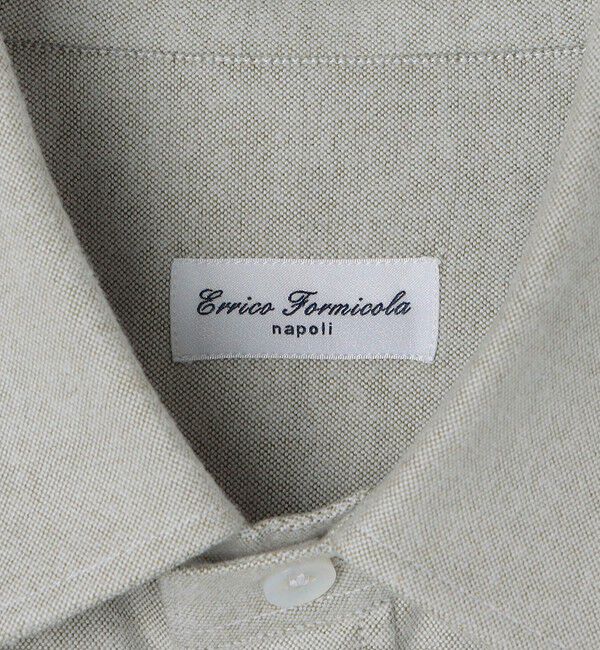 SHIPS「【SHIPS別注】Errico Formicola: ブラッシュドコットン レギュラーカラー シャツ」|シャツ・ブラウス|