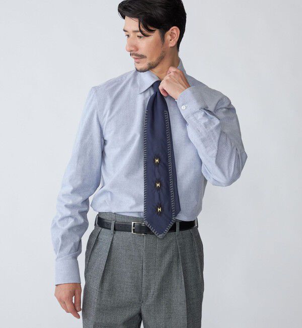 SHIPS「【SHIPS別注】Errico Formicola: ブラッシュドコットン レギュラーカラー シャツ」|シャツ・ブラウス|