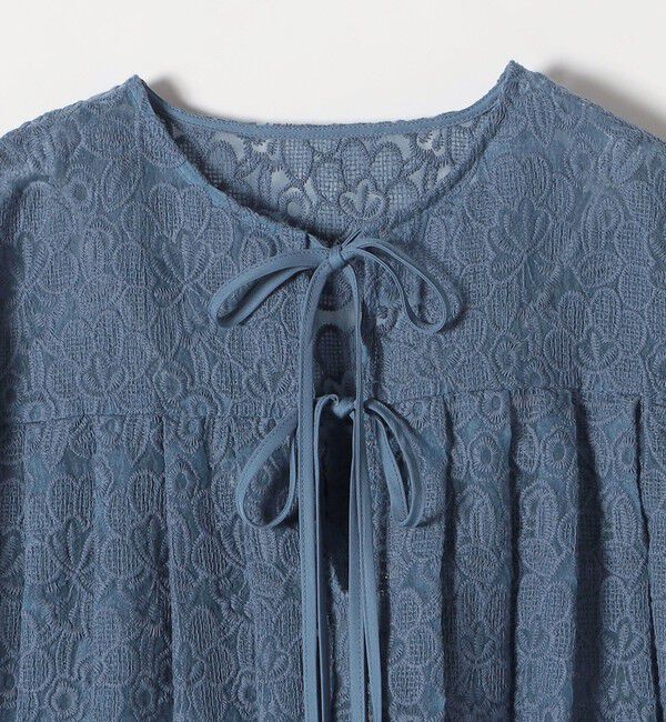 SHIPS any「SHIPS any:〈手洗い可能〉フラワーレース エンブロイダリー フレア シアー ブラウス」|シャツ・ブラウス|