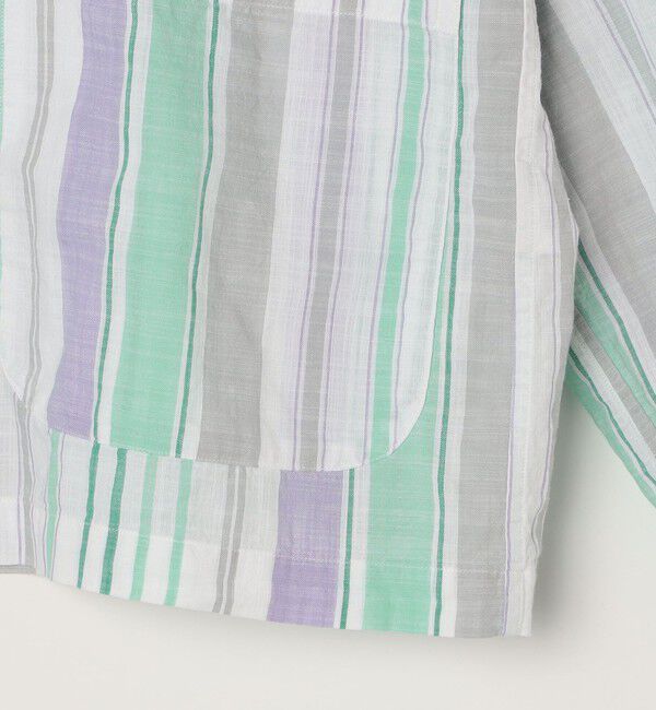 SHIPS any「SHIPS any: BEZ TEXTILE マルチカラー ストライプ / ソリッド  スタンドカラー シャツ◇」|シャツ・ブラウス|