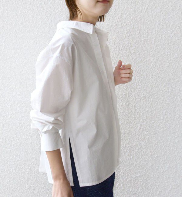 SHIPS for women「【WEB限定】〈洗濯機可能〉バックデザイン レギュラーカラー シャツ」|シャツ・ブラウス|