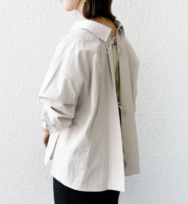 SHIPS for women「【WEB限定】〈洗濯機可能〉バックデザイン レギュラーカラー シャツ」|シャツ・ブラウス|