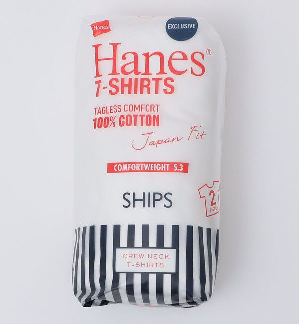 SHIPS「HANES&times;SHIPS: 別注New Japan Fit 2P パック Tシャツ(2枚組)」|インナー|