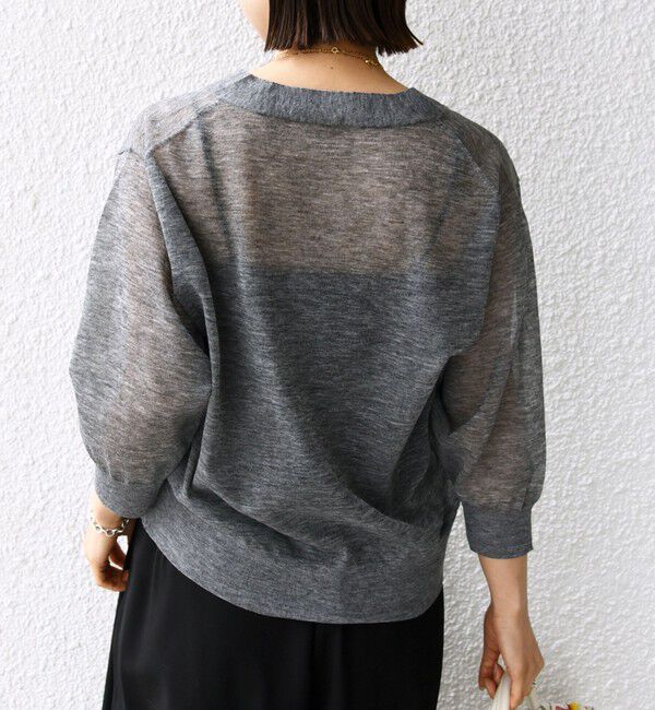 SHIPS for women「〈手洗い可能〉ラミー混 シアー カーディガン」|カーディガン|