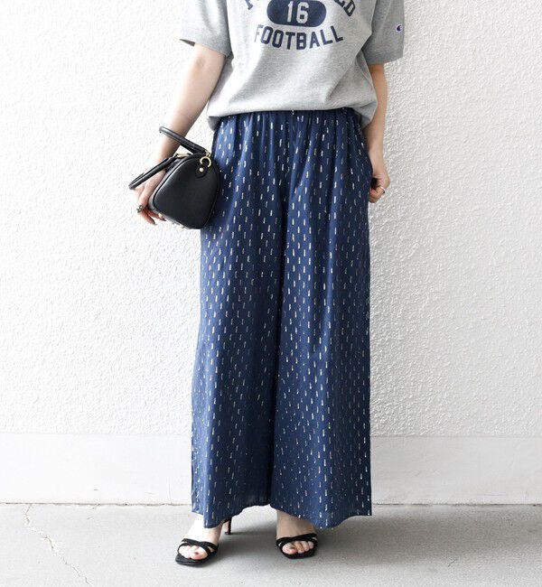 SHIPS any「SHIPS any:〈洗濯機可能〉ラメ ドビー ギャザー ワイド パンツ」|その他|