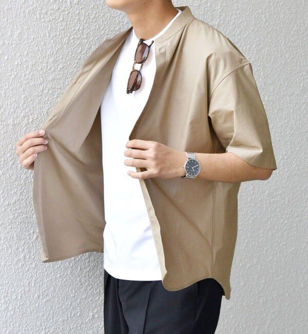 SHIPS any「SHIPS any: 360&deg; THE CIRCLE STRETCH バンドカラー シャツ(セットアップ対応)◆」|シャツ・ブラウス|