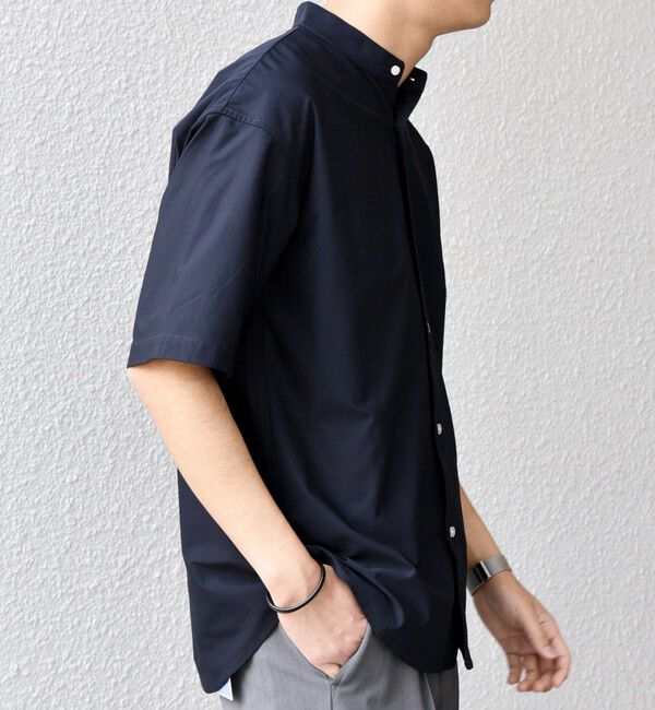 SHIPS any「SHIPS any: 360&deg; THE CIRCLE STRETCH バンドカラー シャツ(セットアップ対応)◆」|シャツ・ブラウス|