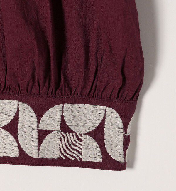 SHIPS any「bon_meur:〈洗濯機可能〉ジオメトリック エンブロイダリー シャーリング ブラウス」|シャツ・ブラウス|