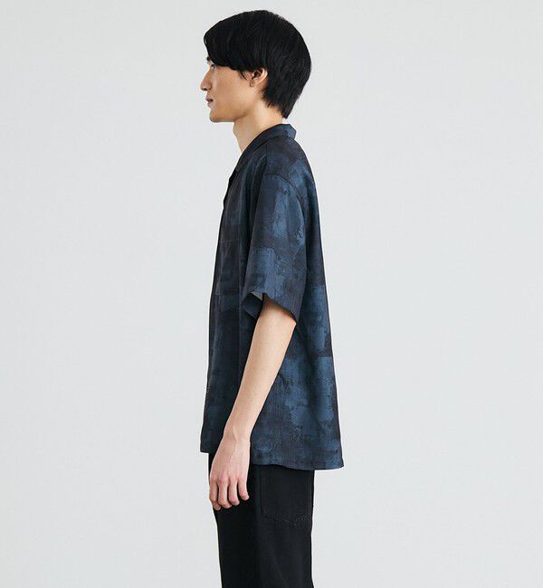 SHIPS「City Ambient Products: オープンカラー ウォール プリント シャツ」|シャツ・ブラウス|