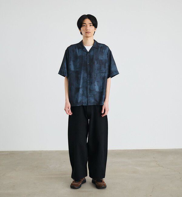 SHIPS「City Ambient Products: オープンカラー ウォール プリント シャツ」|シャツ・ブラウス|