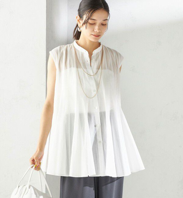 SHIPS for women「〈手洗い可能〉ボリューム フレア フレンチスリーブ ブラウス」|シャツ・ブラウス|オフホワイト