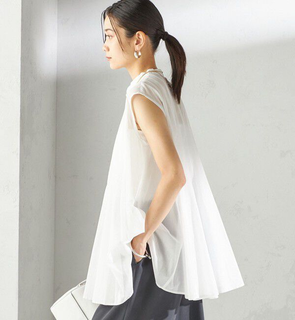 SHIPS for women「〈手洗い可能〉ボリューム フレア フレンチスリーブ ブラウス」|シャツ・ブラウス|