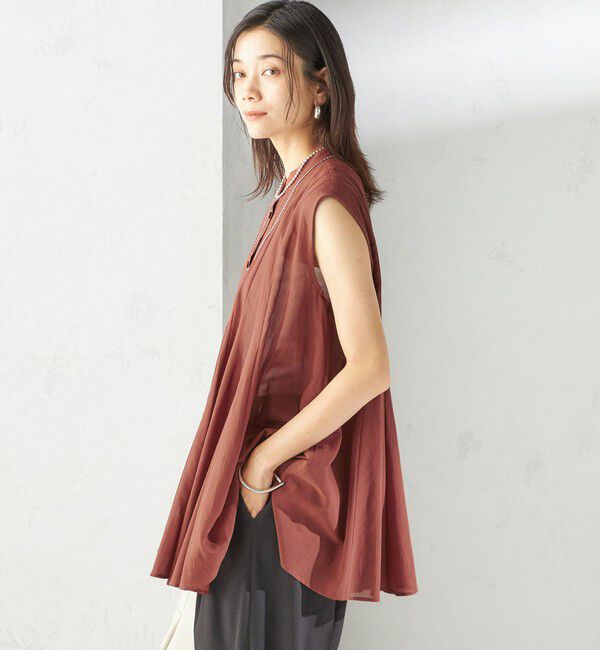 SHIPS for women「〈手洗い可能〉ボリューム フレア フレンチスリーブ ブラウス」|シャツ・ブラウス|