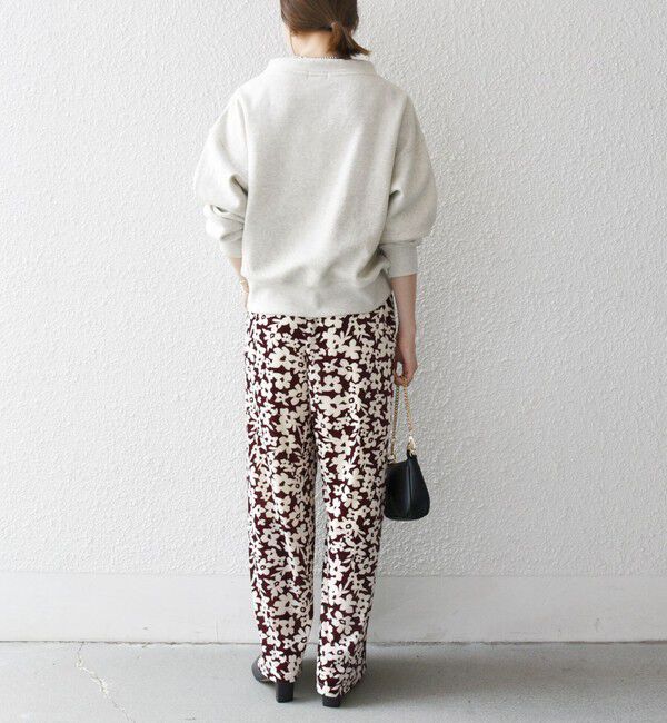 SHIPS any「SHIPS any:〈洗濯機可能〉フラワー ポリエステル ベロア ワイド イージー パンツ」|その他|