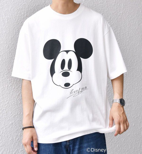 SHIPS any「SHIPS any: /ミッキーマウス/ サイン & ポージング Tシャツ◇」|Tシャツ・カットソー|