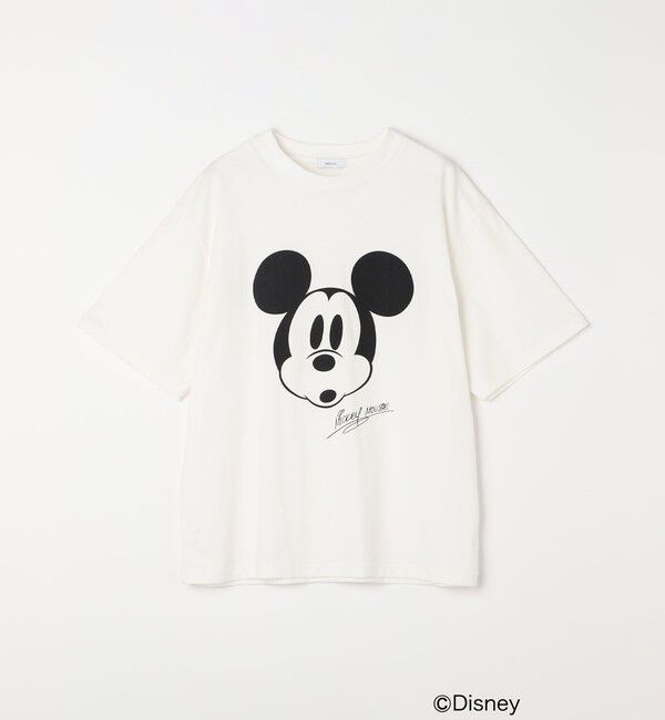 SHIPS any「SHIPS any: /ミッキーマウス/ サイン & ポージング Tシャツ◇」|Tシャツ・カットソー|