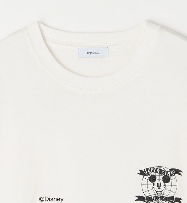 SHIPS any「SHIPS any: /ミッキーマウス/ サイン & ポージング Tシャツ◇」|Tシャツ・カットソー|
