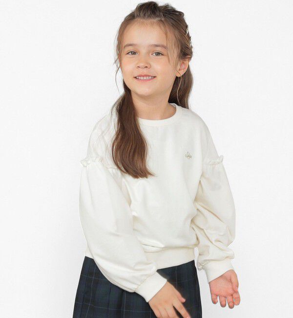 SHIPS KIDS「SHIPS KIDS:100～130cm / フリルスリーブ スウェット」|スウェット・ジャージ|