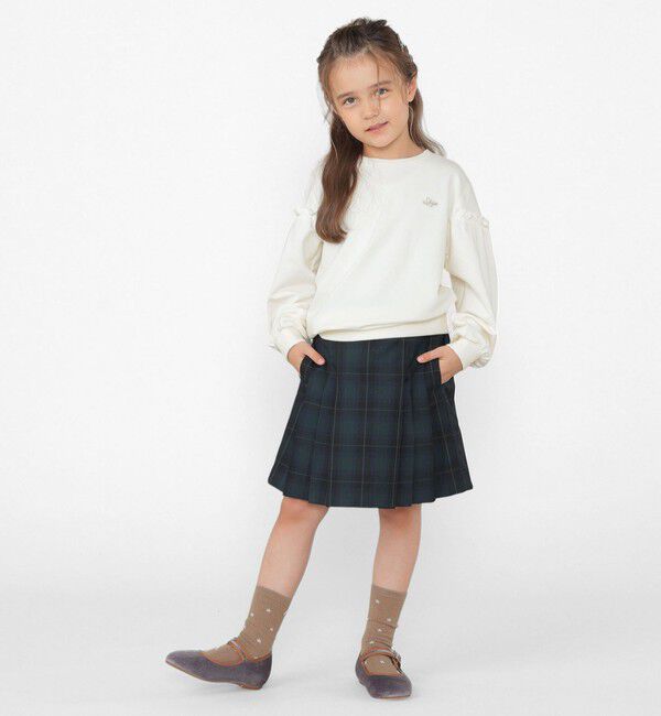 SHIPS KIDS「SHIPS KIDS:100～130cm / フリルスリーブ スウェット」|スウェット・ジャージ|