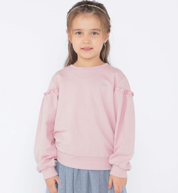 SHIPS KIDS「SHIPS KIDS:100～130cm / フリルスリーブ スウェット」|スウェット・ジャージ|