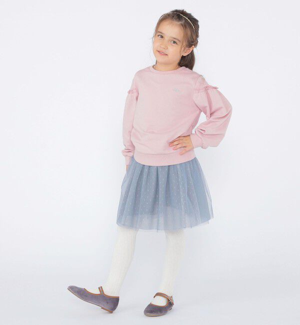 SHIPS KIDS「SHIPS KIDS:100～130cm / フリルスリーブ スウェット」|スウェット・ジャージ|