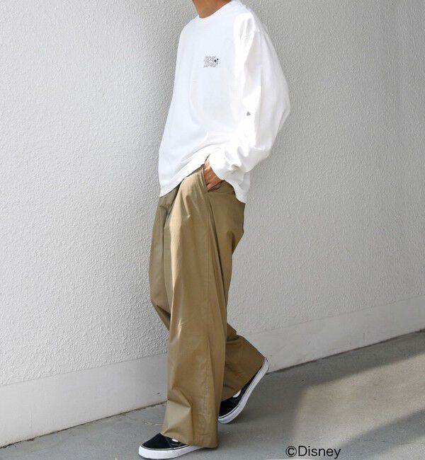 SHIPS any「SHIPS any: /ミッキーマウス/ サイン & ポージング Tシャツ (ロンT)◇」|Tシャツ・カットソー|