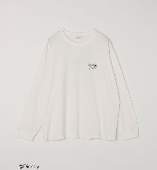 SHIPS any「SHIPS any: /ミッキーマウス/ サイン & ポージング Tシャツ (ロンT)◇」|Tシャツ・カットソー|