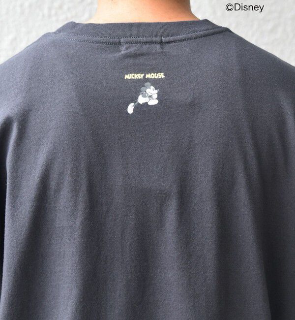 SHIPS any「SHIPS any: /ミッキーマウス/ サイン & ポージング Tシャツ (ロンT)◇」|Tシャツ・カットソー|