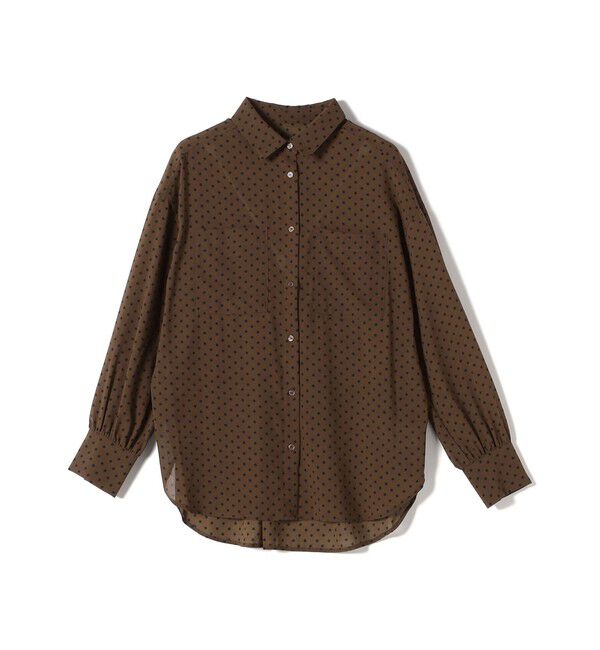SHIPS Colors 「SHIPS Colors:〈手洗い可能〉シアー ドット シャツ」|シャツ・ブラウス|
