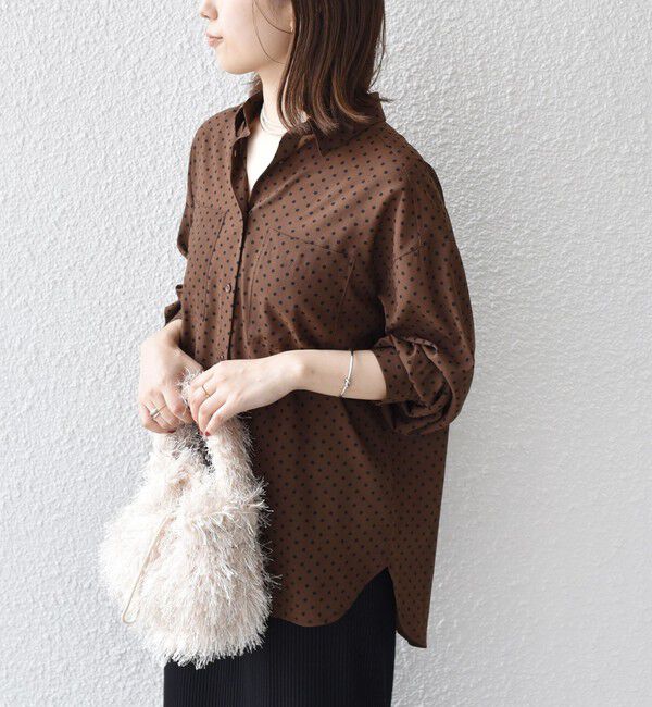 SHIPS Colors 「SHIPS Colors:〈手洗い可能〉シアー ドット シャツ」|シャツ・ブラウス|