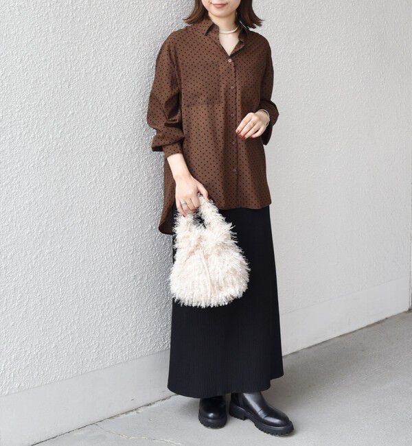 SHIPS Colors 「SHIPS Colors:〈手洗い可能〉シアー ドット シャツ」|シャツ・ブラウス|